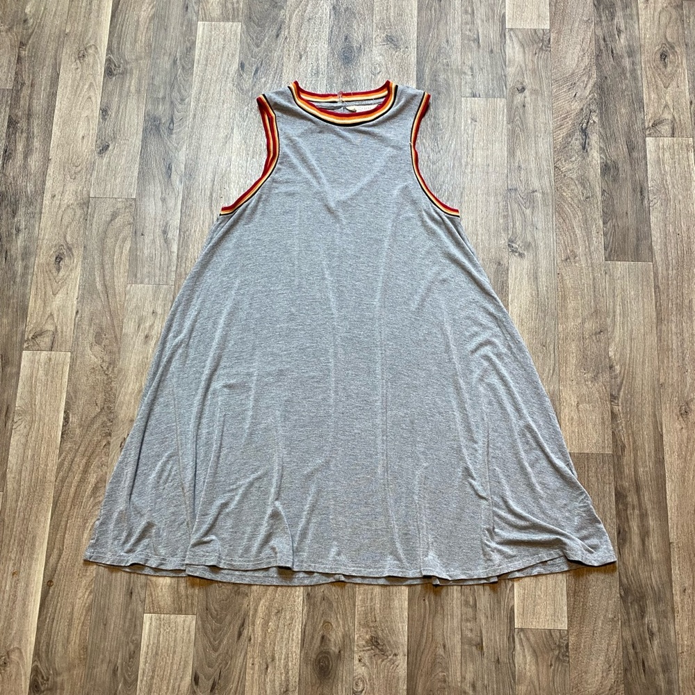 American Eagle Soft & Sexy Gray Striped Knit Swing Dress Size XS